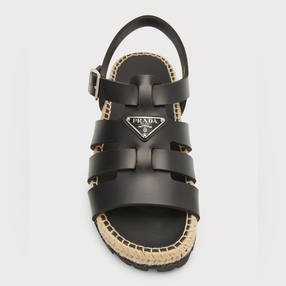 Prada cage sandals in vinyl and soft rope. Authentic. NWOT